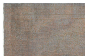 Gray Over Dyed Vintage Rug 5'6'' x 8'10'' ft 168 x 268 cm