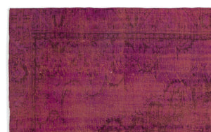 Red Over Dyed Vintage Rug 5'9'' x 9'1'' ft 175 x 276 cm