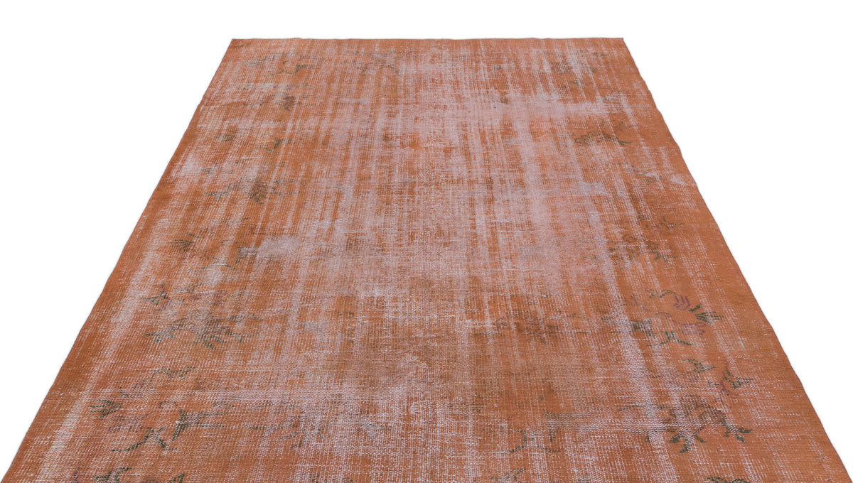 Brown Over Dyed Vintage Rug 5&#39;12&#39;&#39; x 9&#39;4&#39;&#39; ft 182 x 285 cm