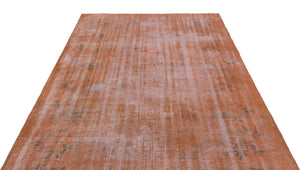 Brown Over Dyed Vintage Rug 5'12'' x 9'4'' ft 182 x 285 cm