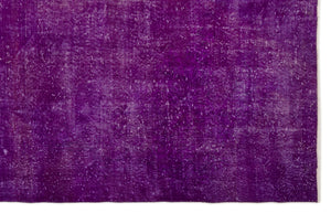 Purple Over Dyed Vintage Rug 7'0'' x 10'8'' ft 214 x 324 cm