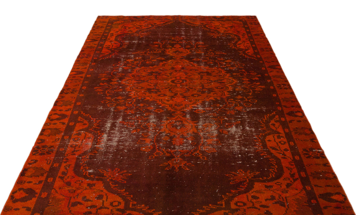 Retro Over Dyed Vintage Rug 5&#39;11&#39;&#39; x 8&#39;11&#39;&#39; ft 181 x 273 cm