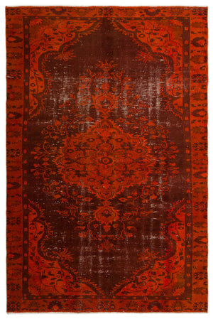 Retro Over Dyed Vintage Rug 5'11'' x 8'11'' ft 181 x 273 cm