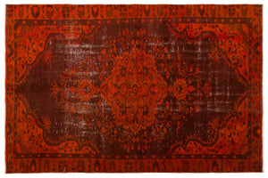 Retro Over Dyed Vintage Rug 5'11'' x 8'11'' ft 181 x 273 cm