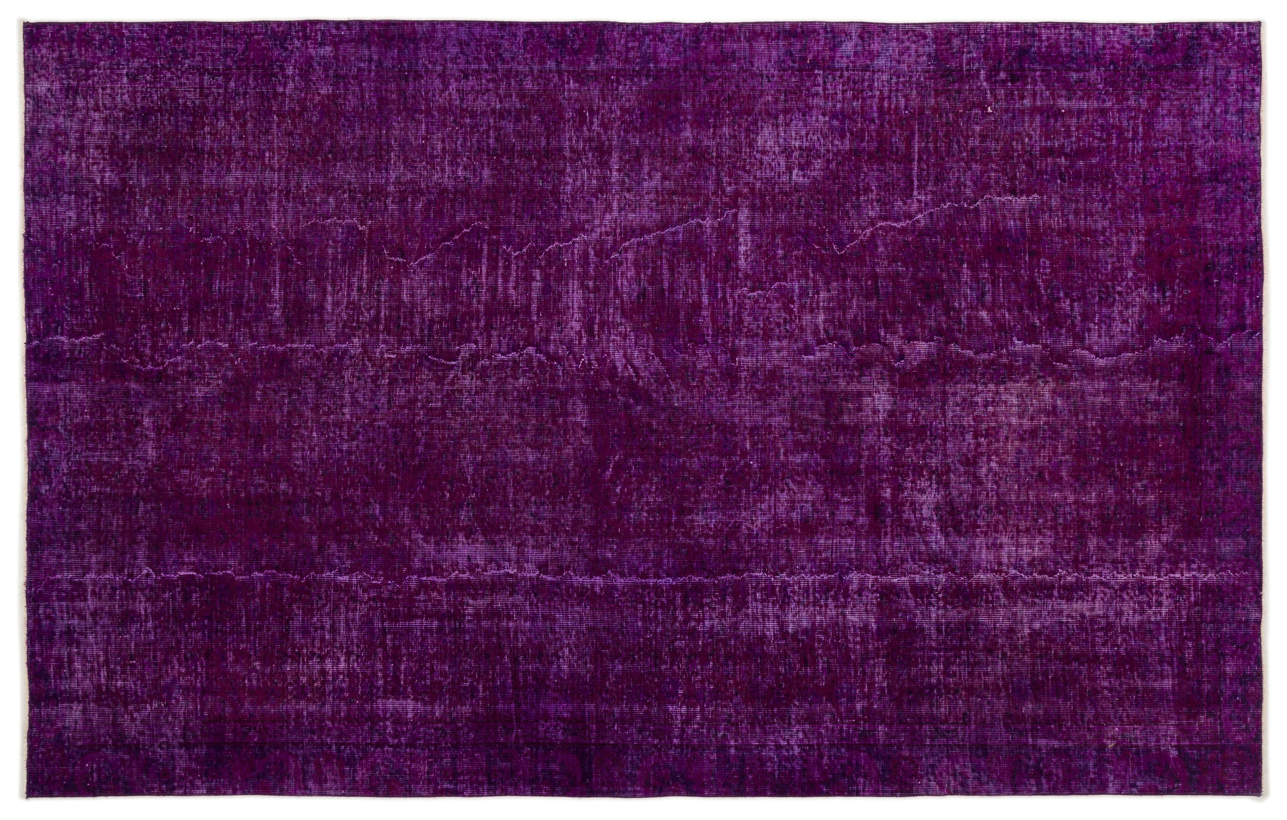 Purple Over Dyed Vintage Rug 6'3'' x 9'7'' ft 191 x 291 cm