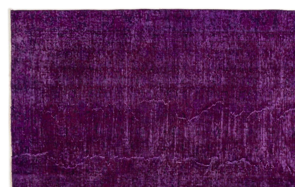 Purple Over Dyed Vintage Rug 6&#39;3&#39;&#39; x 9&#39;7&#39;&#39; ft 191 x 291 cm