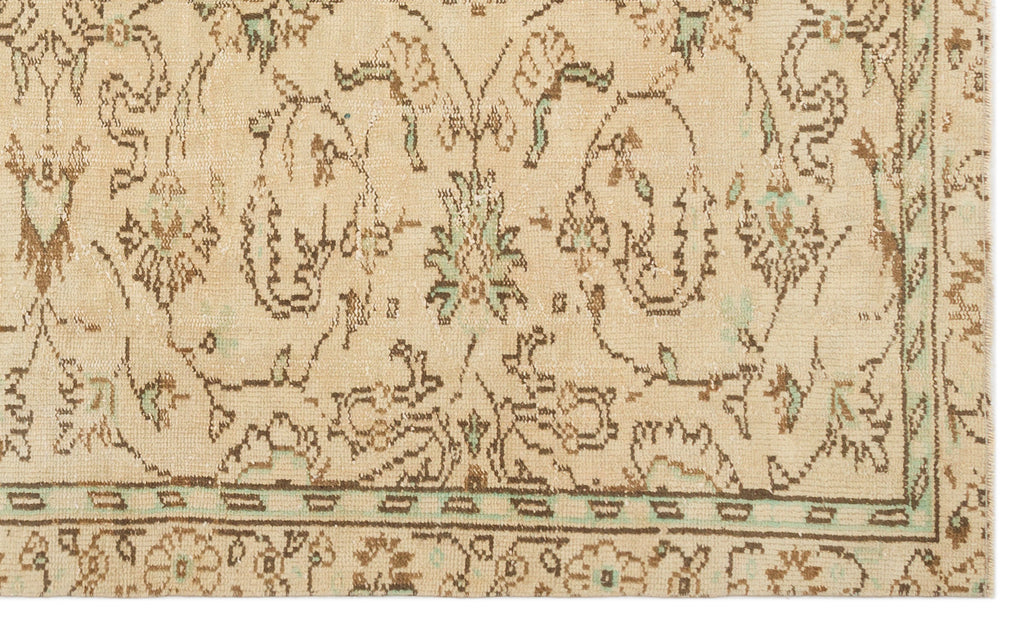 Beige Over Dyed Vintage Rug 4'11'' x 8'0'' ft 149 x 245 cm