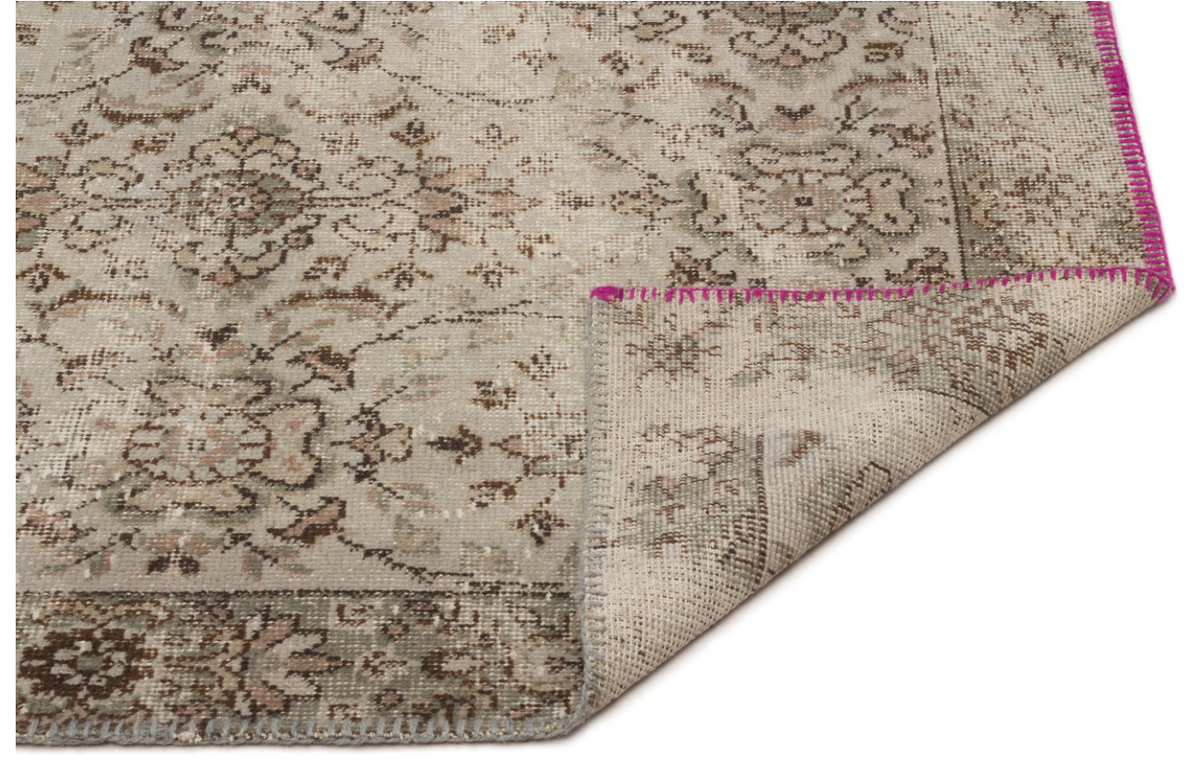 Retro Design Gray Over Dyed Vintage Rug 5&#39;7&#39;&#39; x 9&#39;8&#39;&#39; ft 170 x 295 cm