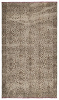 Gray Over Dyed Vintage Rug 5'7'' x 9'8'' ft 170 x 295 cm