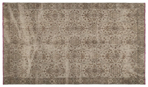 Gray Over Dyed Vintage Rug 5'7'' x 9'8'' ft 170 x 295 cm
