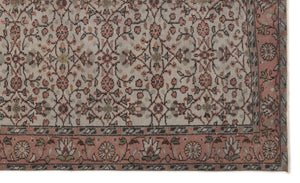 Gray Over Dyed Vintage Rug 5'2'' x 8'6'' ft 157 x 260 cm