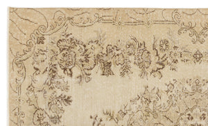 Beige Over Dyed Vintage Rug 5'1'' x 8'8'' ft 156 x 264 cm