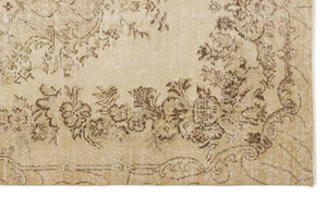 Beige Over Dyed Vintage Rug 5'1'' x 8'8'' ft 156 x 264 cm