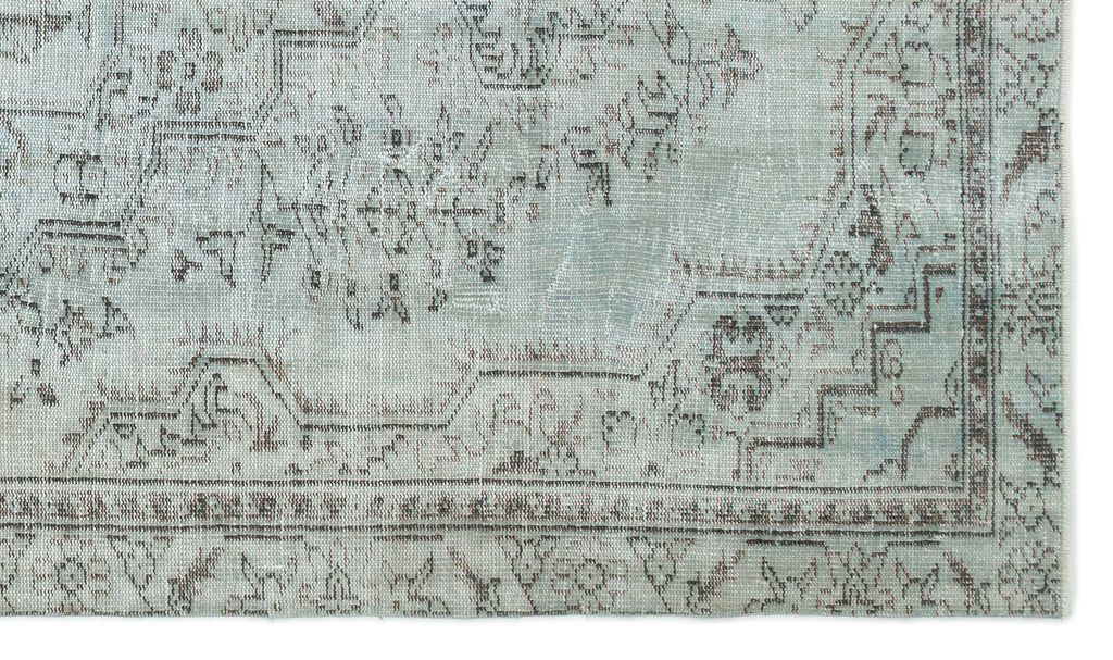 Blue Over Dyed Vintage Rug 5'3'' x 8'10'' ft 159 x 270 cm