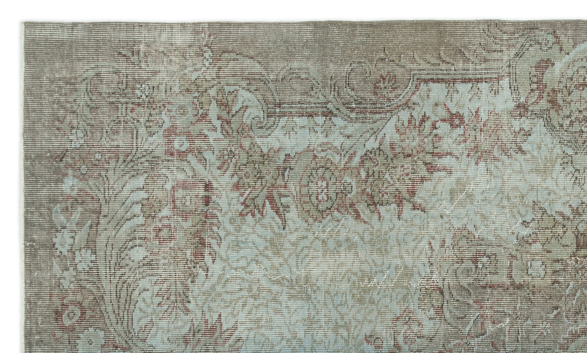 Blue Over Dyed Vintage Rug 5&#39;7&#39;&#39; x 9&#39;1&#39;&#39; ft 170 x 277 cm