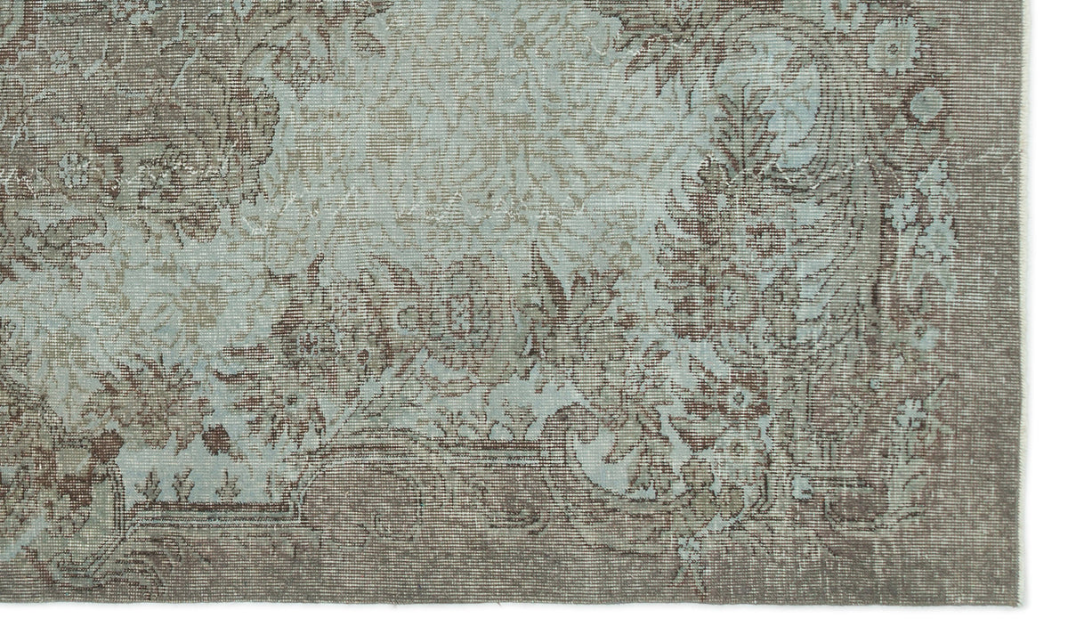 Blue Over Dyed Vintage Rug 5&#39;7&#39;&#39; x 9&#39;1&#39;&#39; ft 170 x 277 cm