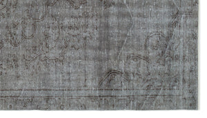 Gray Over Dyed Vintage Rug 5'5'' x 9'8'' ft 164 x 295 cm