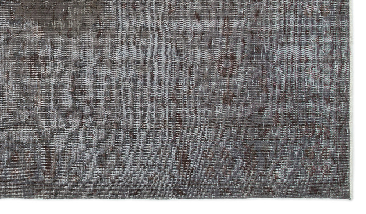 Gray Over Dyed Vintage Rug 5&#39;2&#39;&#39; x 8&#39;10&#39;&#39; ft 158 x 270 cm