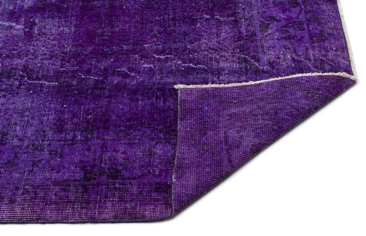 Purple Over Dyed Vintage Rug 6&#39;10&#39;&#39; x 10&#39;8&#39;&#39; ft 208 x 325 cm