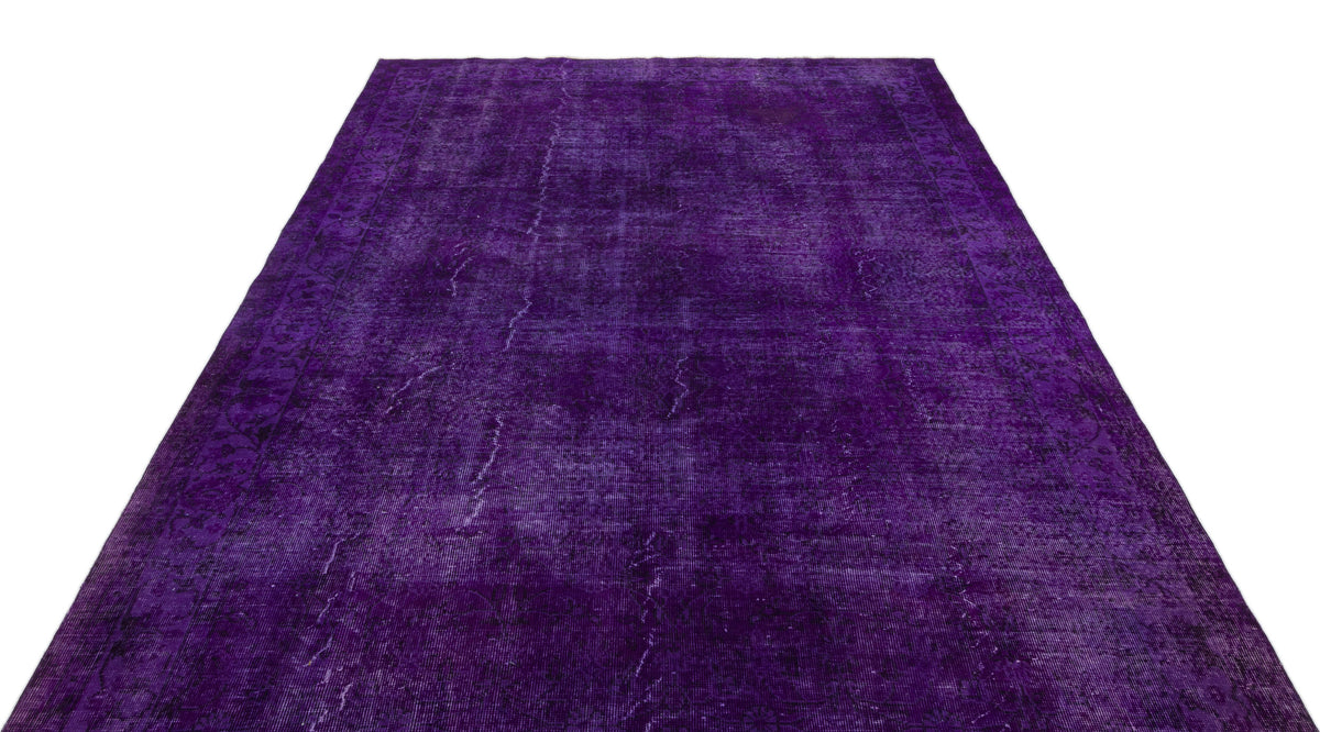 Purple Over Dyed Vintage Rug 6&#39;10&#39;&#39; x 10&#39;8&#39;&#39; ft 208 x 325 cm