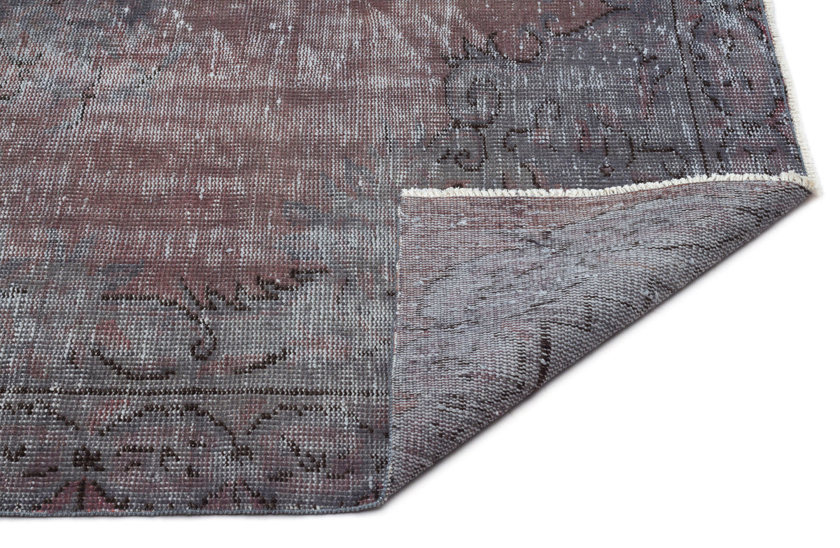 Gray Over Dyed Vintage Rug 5&#39;5&#39;&#39; x 9&#39;0&#39;&#39; ft 164 x 275 cm