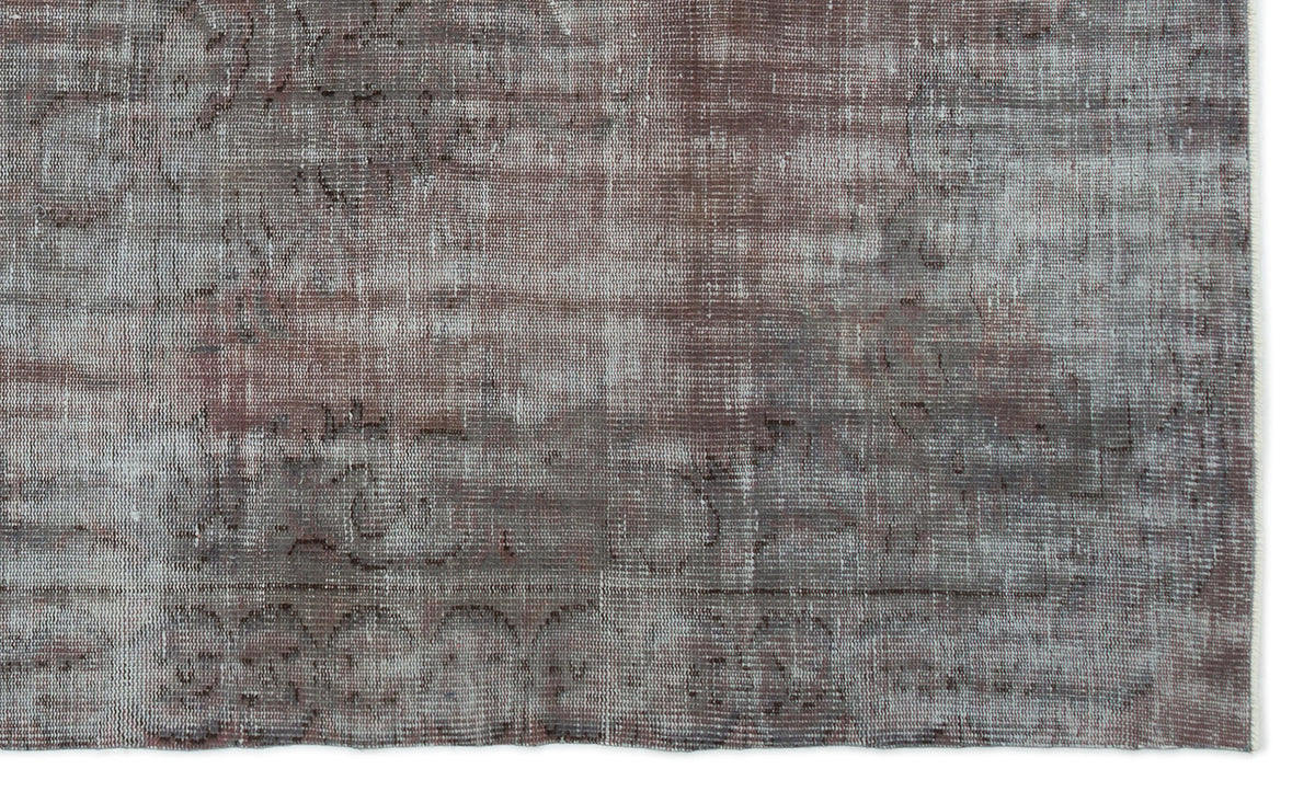 Gray Over Dyed Vintage Rug 5&#39;5&#39;&#39; x 9&#39;0&#39;&#39; ft 164 x 275 cm
