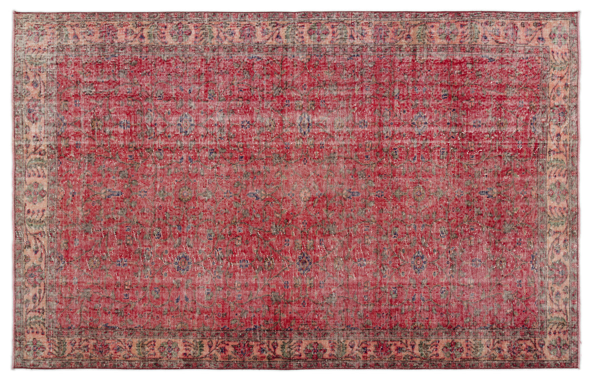 Naturel Over Dyed Vintage Rug 5&#39;6&#39;&#39; x 8&#39;8&#39;&#39; ft 168 x 264 cm
