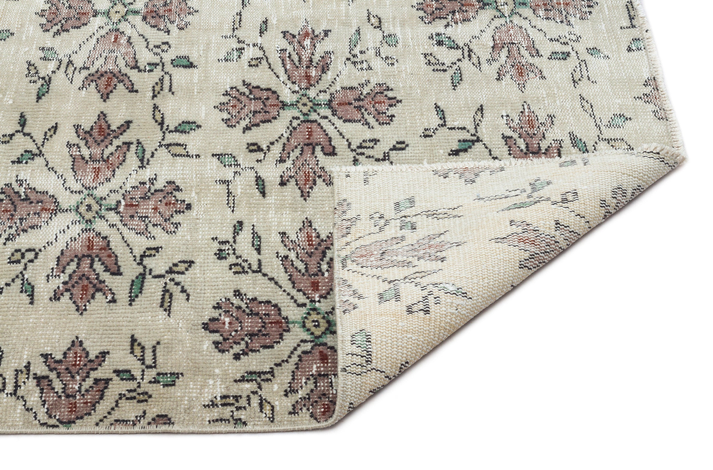 Naturel Over Dyed Vintage Rug 4'10'' x 8'8'' ft 147 x 263 cm