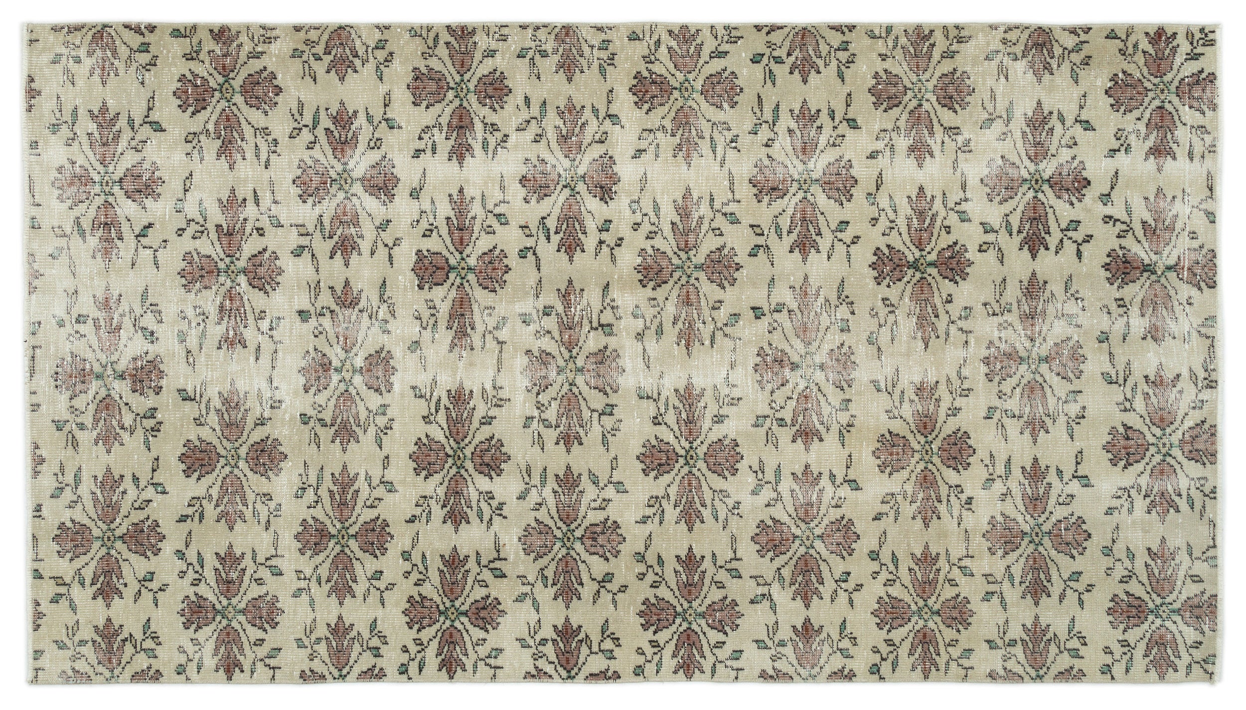 Naturel Over Dyed Vintage Rug 4'10'' x 8'8'' ft 147 x 263 cm