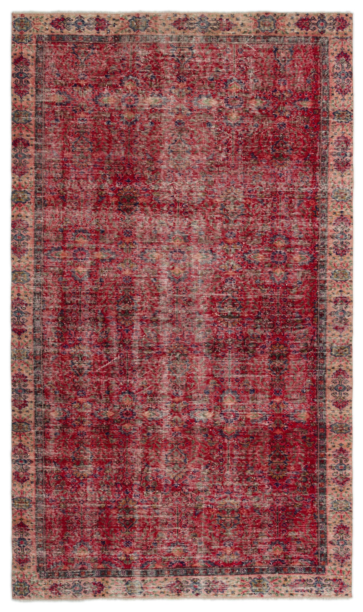 Naturel Over Dyed Vintage Rug 5&#39;4&#39;&#39; x 9&#39;4&#39;&#39; ft 163 x 284 cm