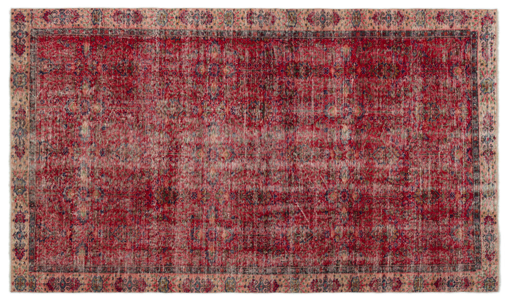 Naturel Over Dyed Vintage Rug 5'4'' x 9'4'' ft 163 x 284 cm