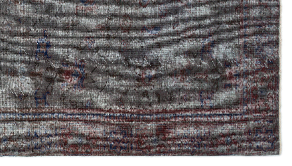 Gray Over Dyed Vintage Rug 5'3'' x 9'5'' ft 160 x 288 cm