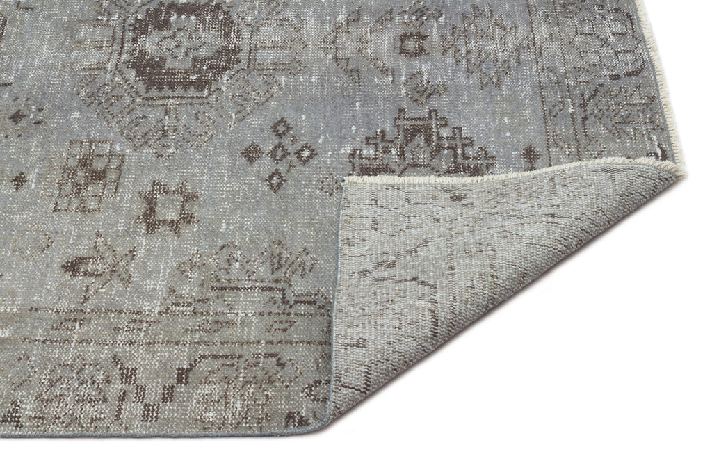 Blue Over Dyed Vintage Rug 4'7'' x 8'9'' ft 140 x 266 cm