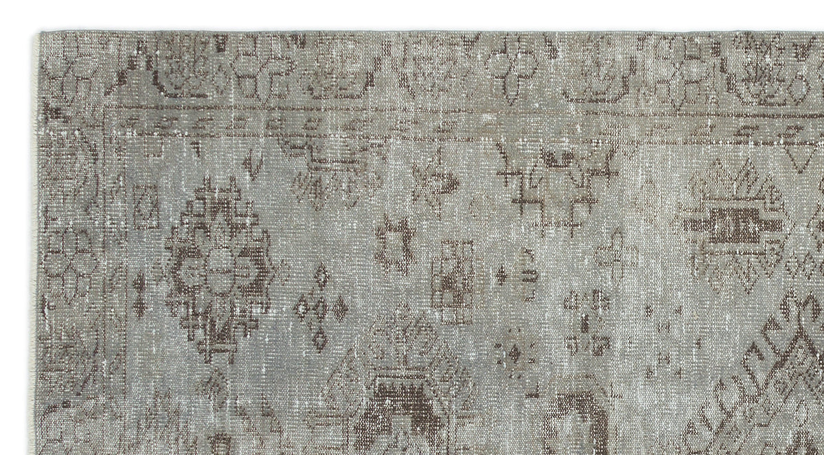 Blue Over Dyed Vintage Rug 4&#39;7&#39;&#39; x 8&#39;9&#39;&#39; ft 140 x 266 cm