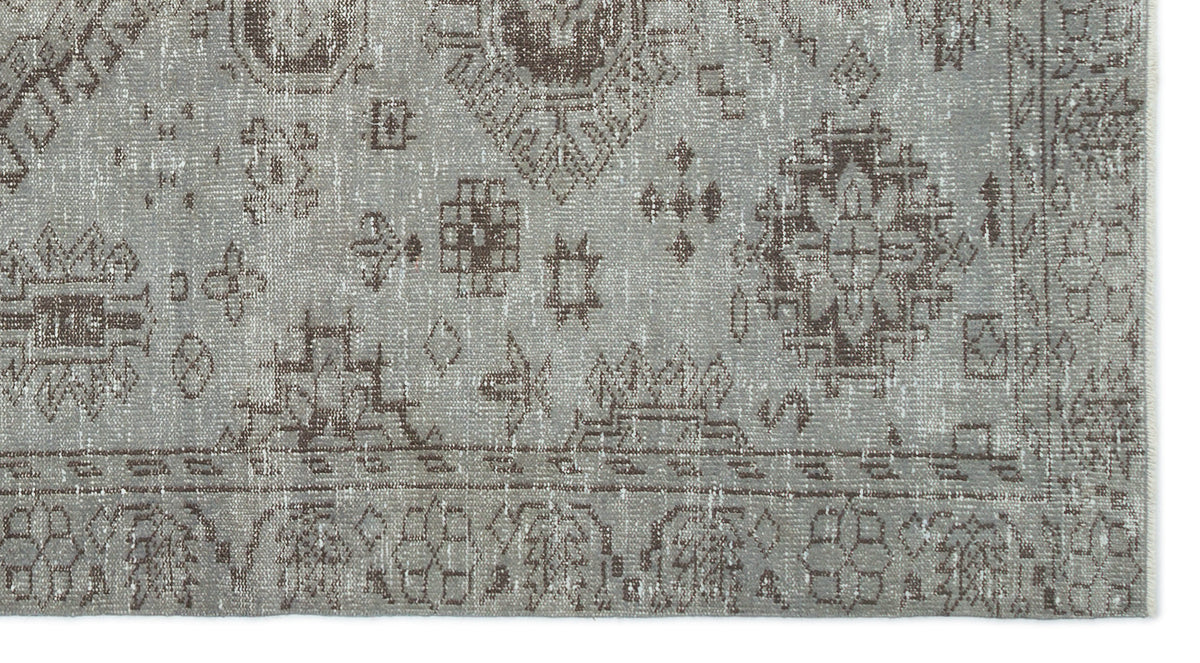 Blue Over Dyed Vintage Rug 4&#39;7&#39;&#39; x 8&#39;9&#39;&#39; ft 140 x 266 cm