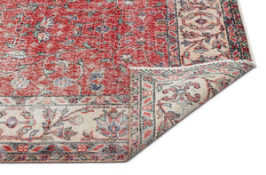 Naturel Over Dyed Vintage Rug 5'12'' x 8'6'' ft 182 x 260 cm