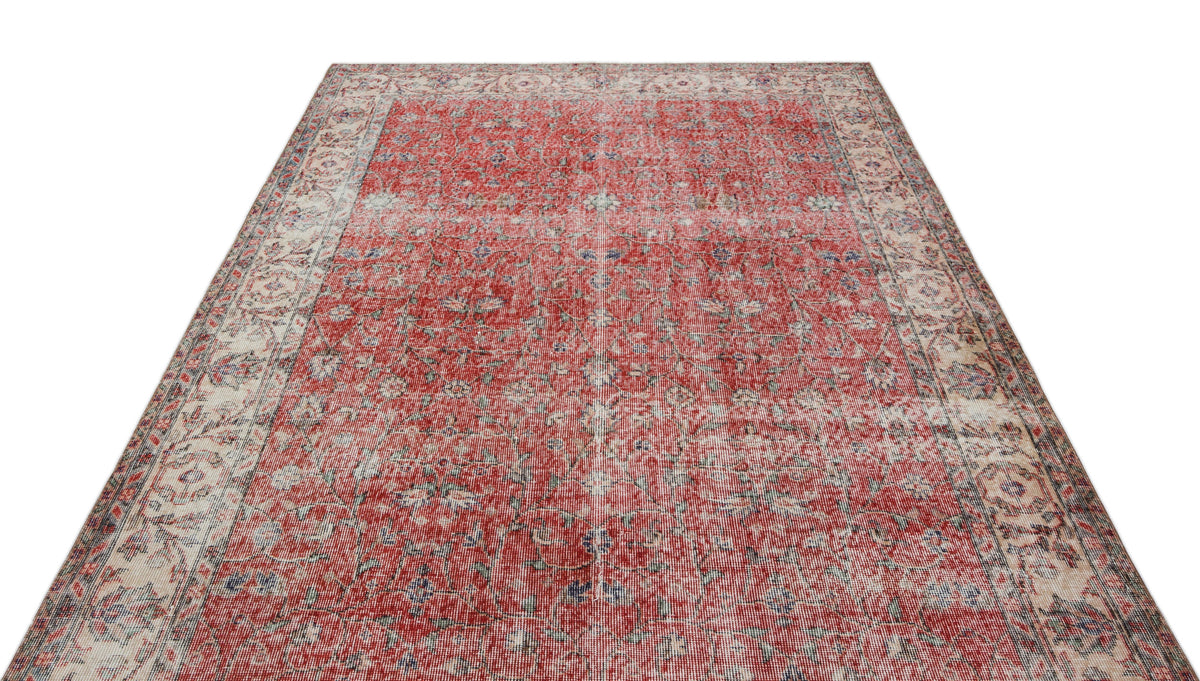 Naturel Over Dyed Vintage Rug 5&#39;12&#39;&#39; x 8&#39;6&#39;&#39; ft 182 x 260 cm