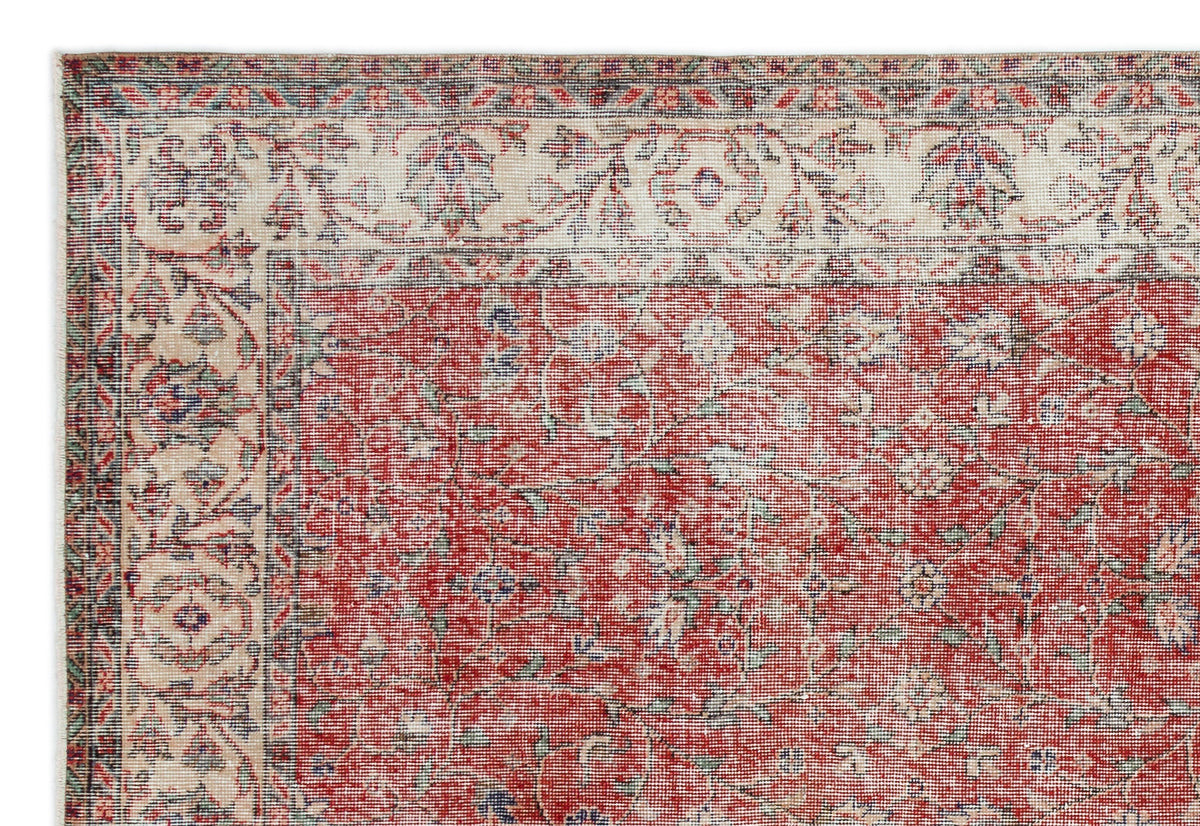 Naturel Over Dyed Vintage Rug 5&#39;12&#39;&#39; x 8&#39;6&#39;&#39; ft 182 x 260 cm