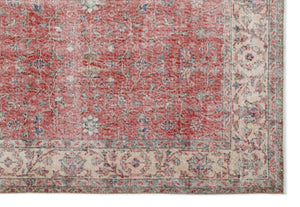 Naturel Over Dyed Vintage Rug 5'12'' x 8'6'' ft 182 x 260 cm