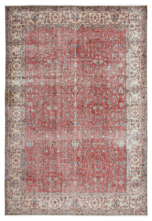 Naturel Over Dyed Vintage Rug 5'12'' x 8'6'' ft 182 x 260 cm