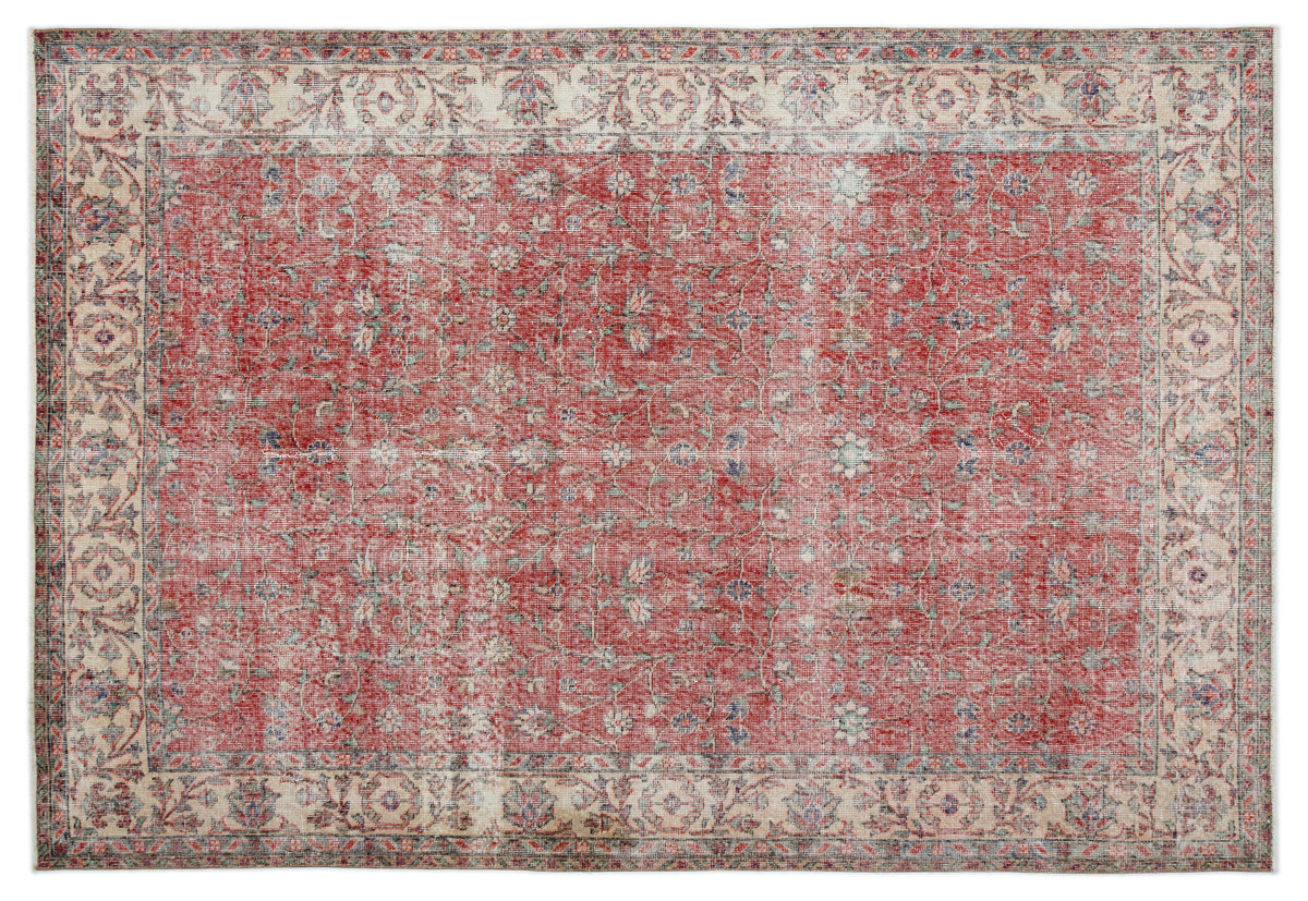 Naturel Over Dyed Vintage Rug 5&#39;12&#39;&#39; x 8&#39;6&#39;&#39; ft 182 x 260 cm
