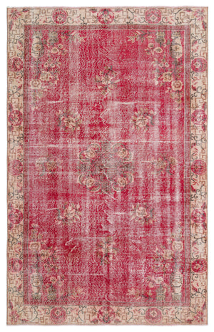Naturel Over Dyed Vintage Rug 5'5'' x 8'9'' ft 165 x 266 cm