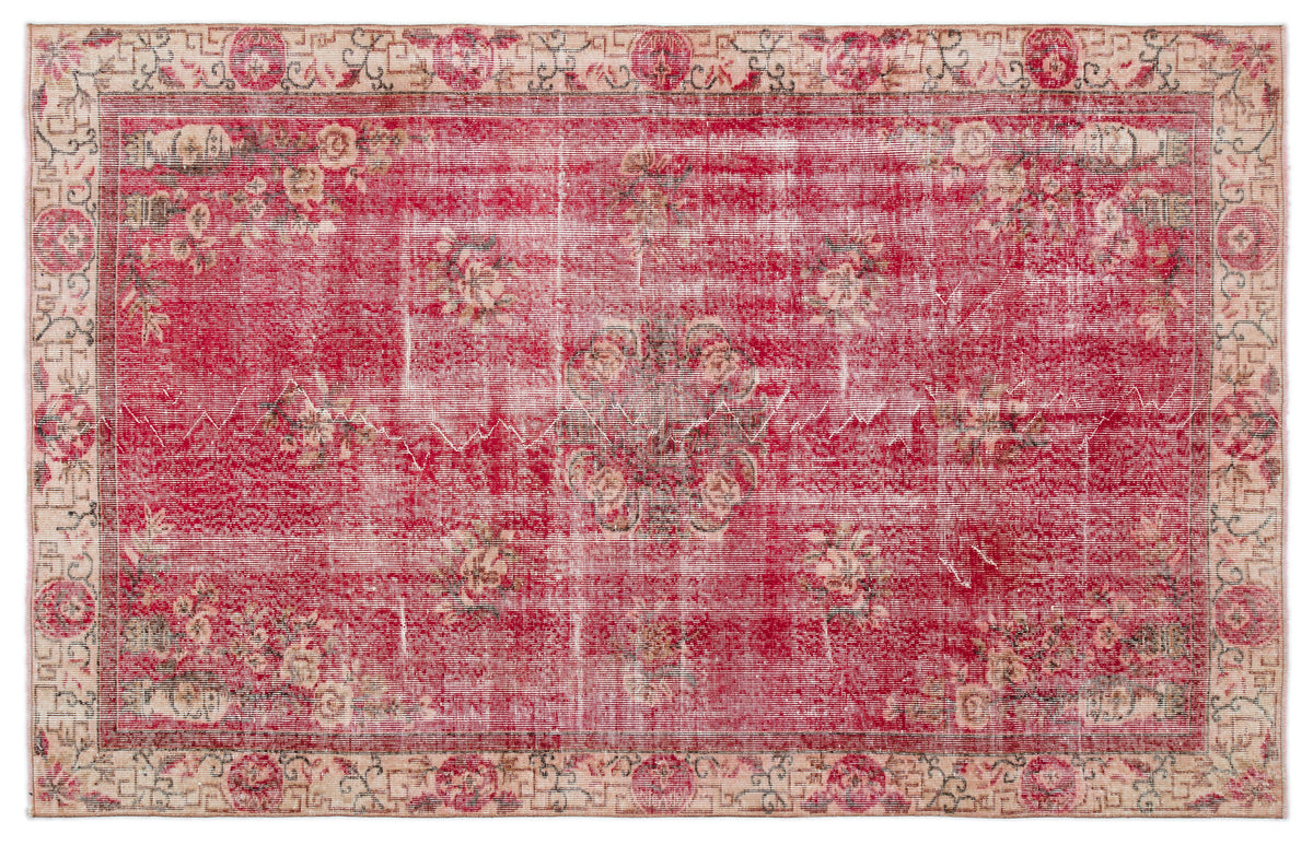 Naturel Over Dyed Vintage Rug 5&#39;5&#39;&#39; x 8&#39;9&#39;&#39; ft 165 x 266 cm