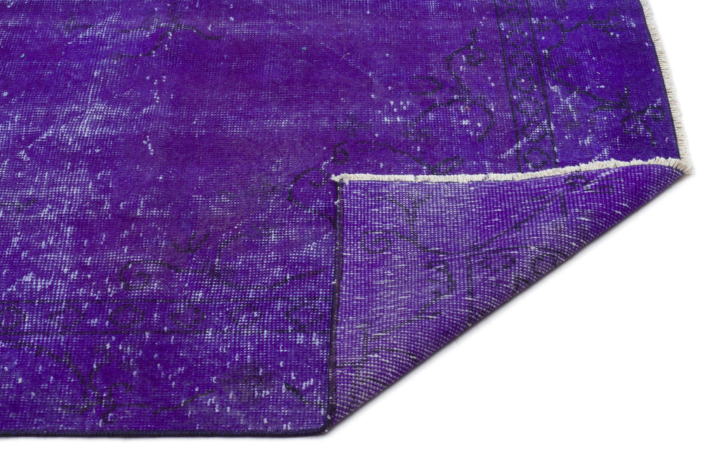 Purple Over Dyed Vintage Rug 5'6'' x 9'1'' ft 168 x 277 cm