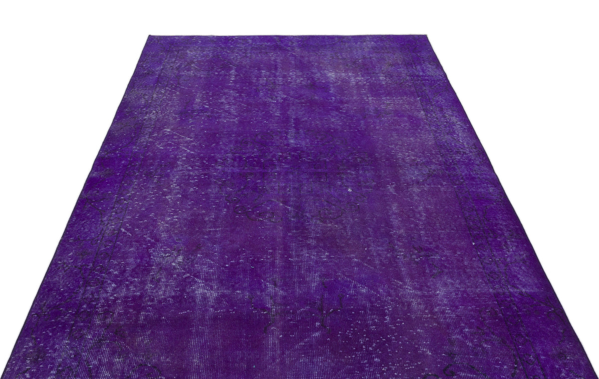 Purple Over Dyed Vintage Rug 5&#39;6&#39;&#39; x 9&#39;1&#39;&#39; ft 168 x 277 cm