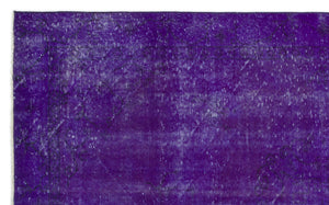 Purple Over Dyed Vintage Rug 5'6'' x 9'1'' ft 168 x 277 cm