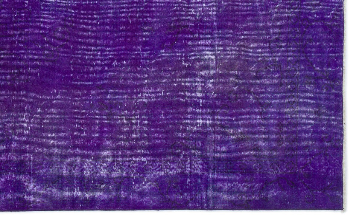 Purple Over Dyed Vintage Rug 5&#39;6&#39;&#39; x 9&#39;1&#39;&#39; ft 168 x 277 cm