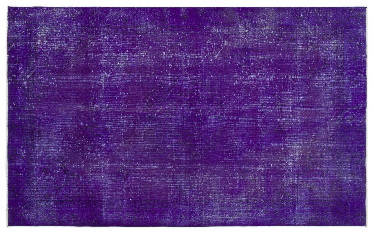 Purple Over Dyed Vintage Rug 5&#39;6&#39;&#39; x 9&#39;1&#39;&#39; ft 168 x 277 cm