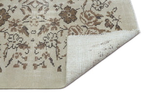 Naturel Over Dyed Vintage Rug 5'10'' x 8'11'' ft 178 x 273 cm