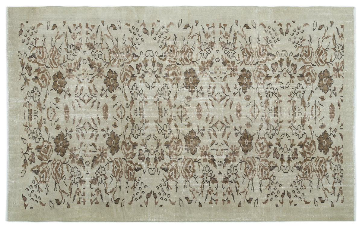 Naturel Over Dyed Vintage Rug 5&#39;10&#39;&#39; x 8&#39;11&#39;&#39; ft 178 x 273 cm